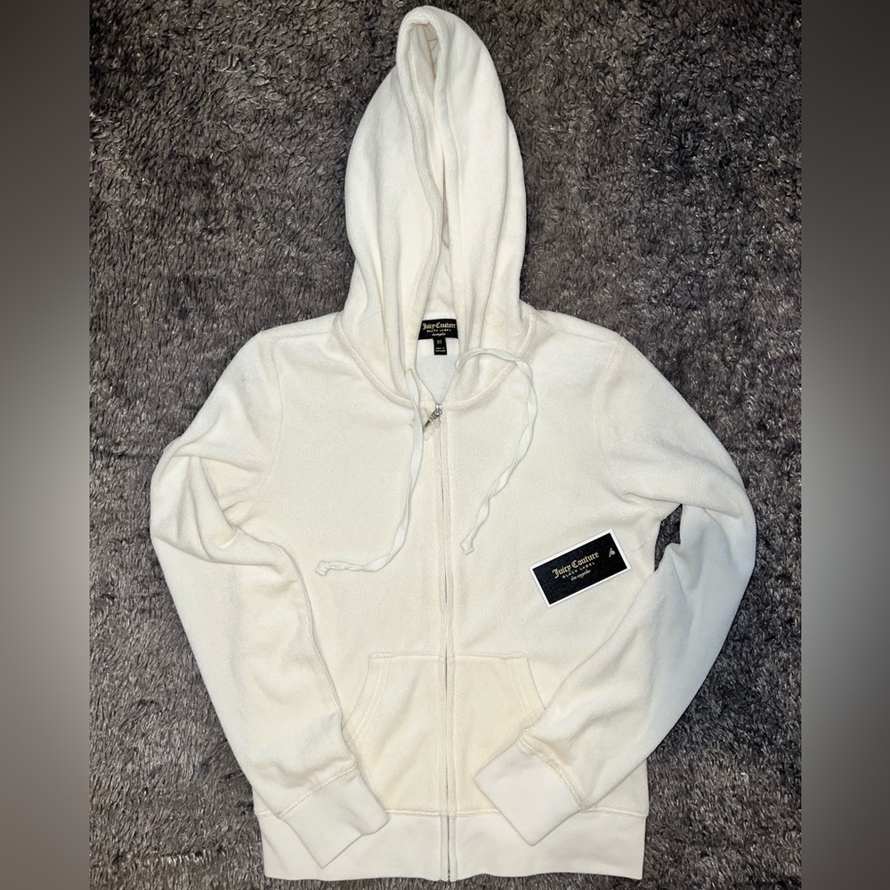 COPY - Juicy Couture Robertson Microterry Tracksuit Jacket- Cream NWT
